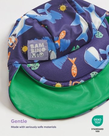 BAMBINO MIO ümberpööratav ujumismüts 1-3 a., wave patrol, SWHAT1-3YWAV 
