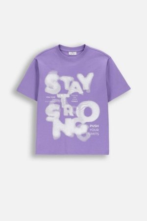 COCCODRILLO lühikeste varrukatega t-särk, lillad, WC6143209MBJ-016-140, 140 cm 