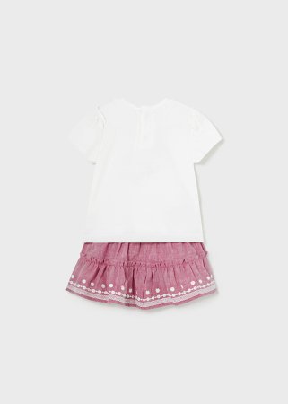 MAYORAL lühikeste varrukatega t-särk + seelik 4G, hibiscus, 1933-85 