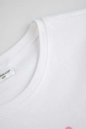 COCCODRILLO lühikeste varrukatega t-särk, valged, cm 