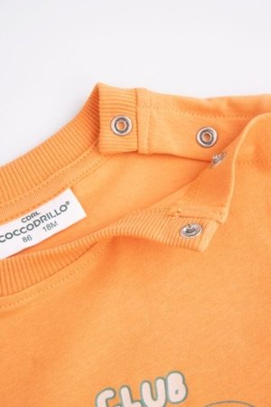 COCCODRILLO lühikeste varrukatega särk SAGE TIME BOY NEWBORN, oranž, WC5143201SBN-006-086, 86 cm 