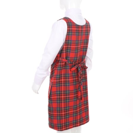 MAMAJUM sarafan slim fit 10-000017, ruuduline, punane, 146/152 cm 