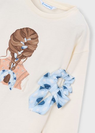 MAYORAL pikkade varrukatega t-särk, sky bone, 3.020-17, 98  cm 