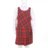 MAMAJUM sarafan slim fit 10-000017, ruuduline, punane, 146/152 cm 