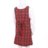 MAMAJUM sarafan slim fit 10-000017, ruuduline, punane, 146/152 cm 