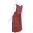 MAMAJUM sarafan slim fit 10-000017, ruuduline, punane, 146/152 cm 